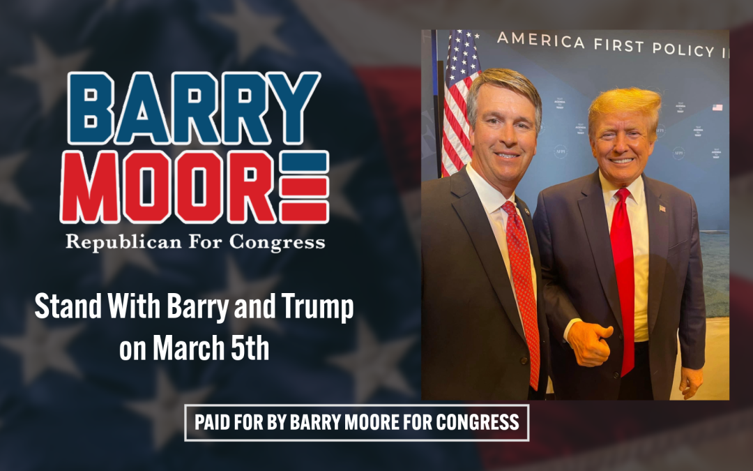 Congressman Barry Moore releases new commercial in AL-1 race, highlights support for Trump and Alabama values 